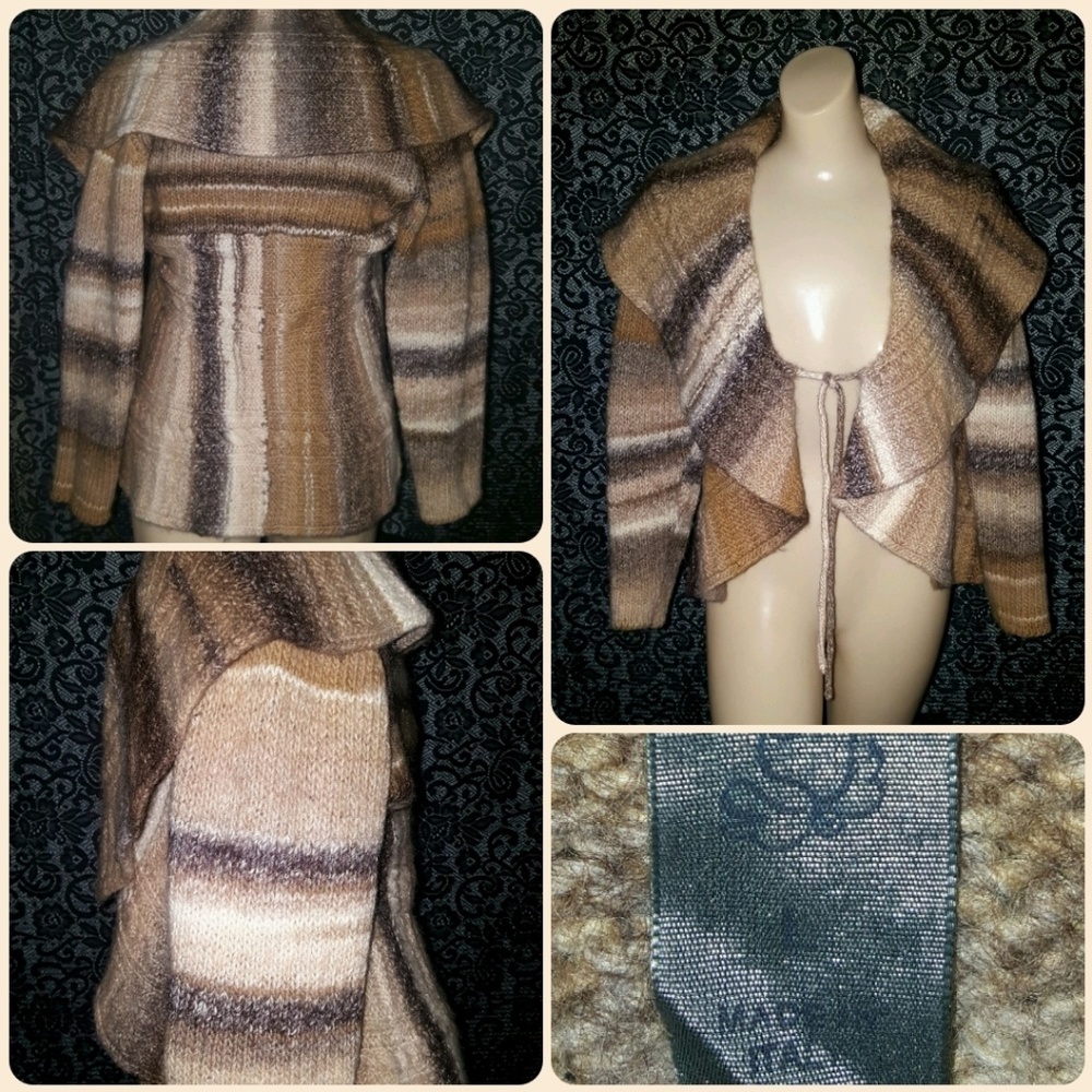 🔮 ANTHROPOLOGIE ELSAMANDA ITALY WOOL BOHO SWEATER